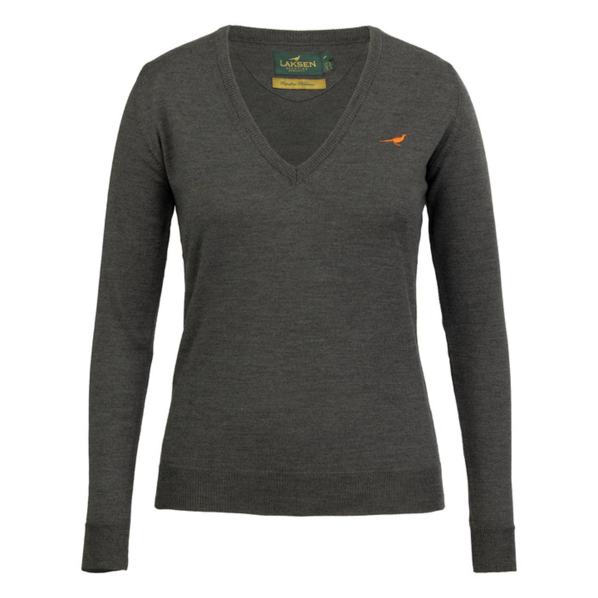 Laksen Camilla V-Neck Strik - Dame - Loden Green
