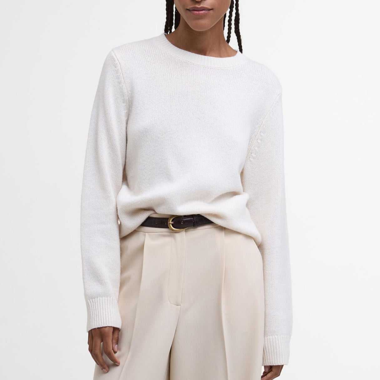 Barbour Woodhouse Strik - Dame - Ecru