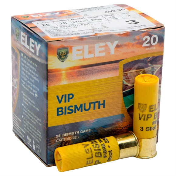 Eley VIP Bismuth Jagtpatroner - Kal. 20-67