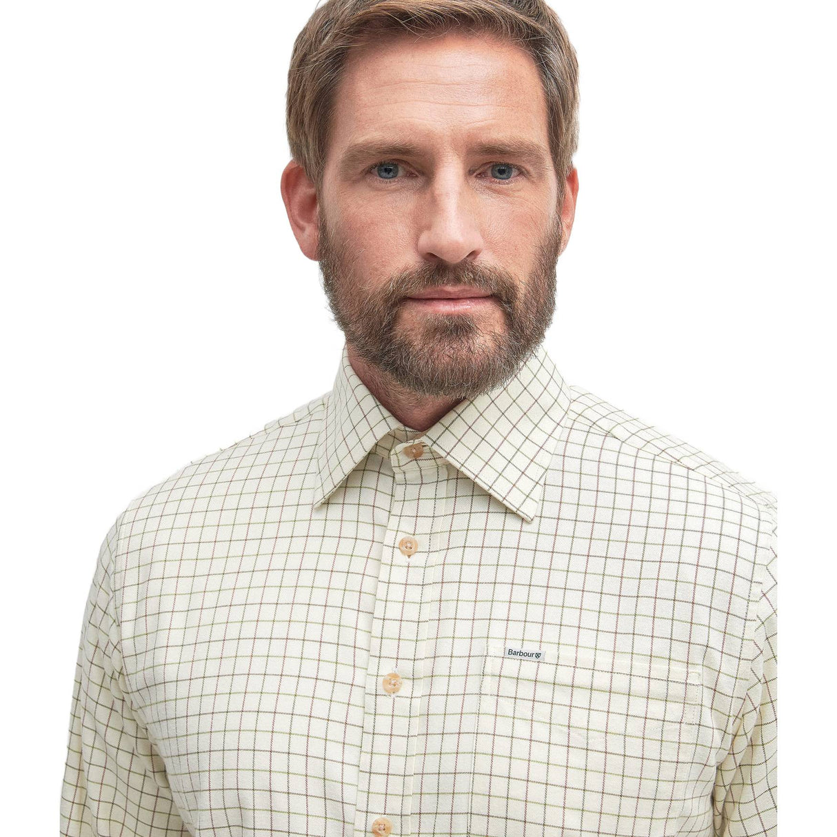 Barbour Field Tattersall Regular Skjorte - Herre - Green/Brown