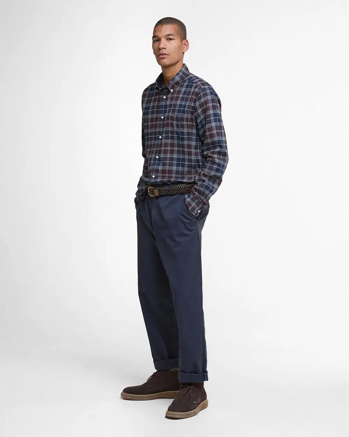 Barbour Fortrose Tailored Skjorte - Herre - Midnight Oak Tartan