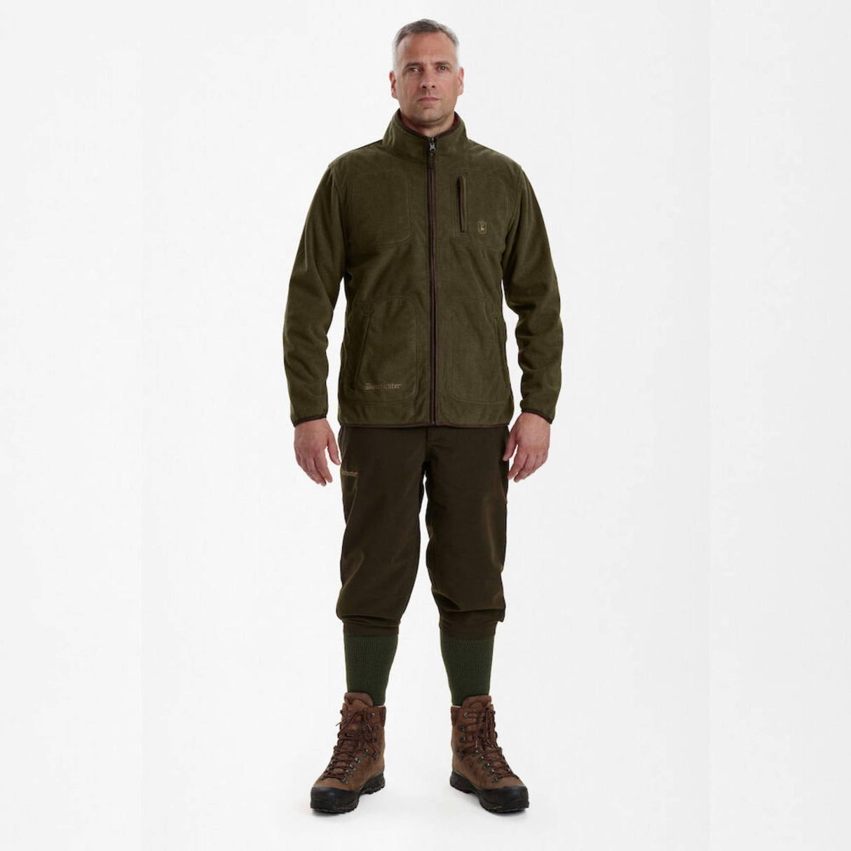 Deerhunter Gamekeeper Bonded Fleecejakke - vendbar - Herre - Orange