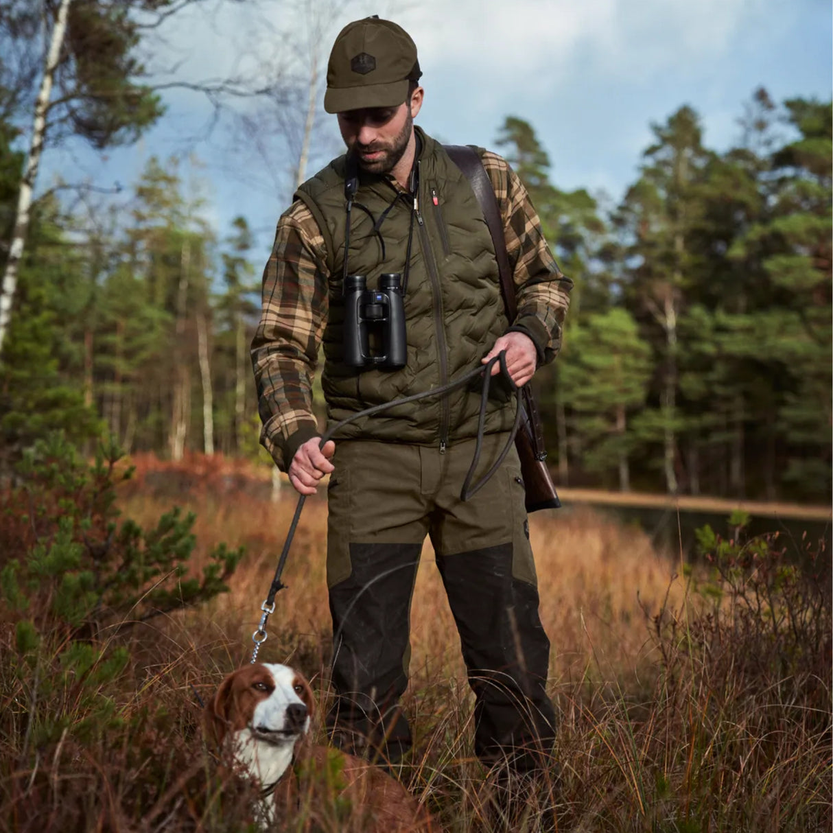 Härkila Driven Hunt HWS Læderbuks - Herre - Willow Green/Shadow Brown