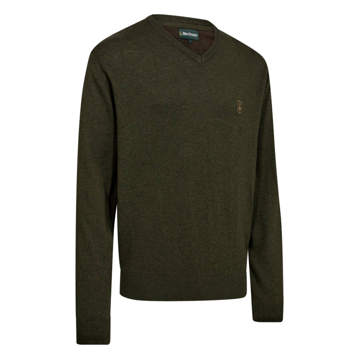 Deerhunter Harrington Strik Med V-Hals - Herre - Forest Ember Melange