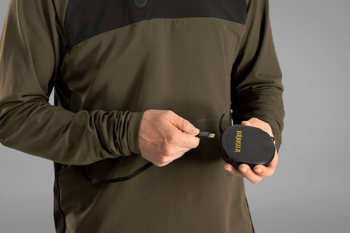 Härkila Heat L/S t-shirt - Herre - Willow green/Black