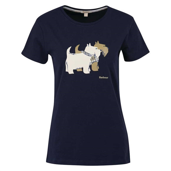 Barbour Highlands Tee - Dame T-shirt - Navy