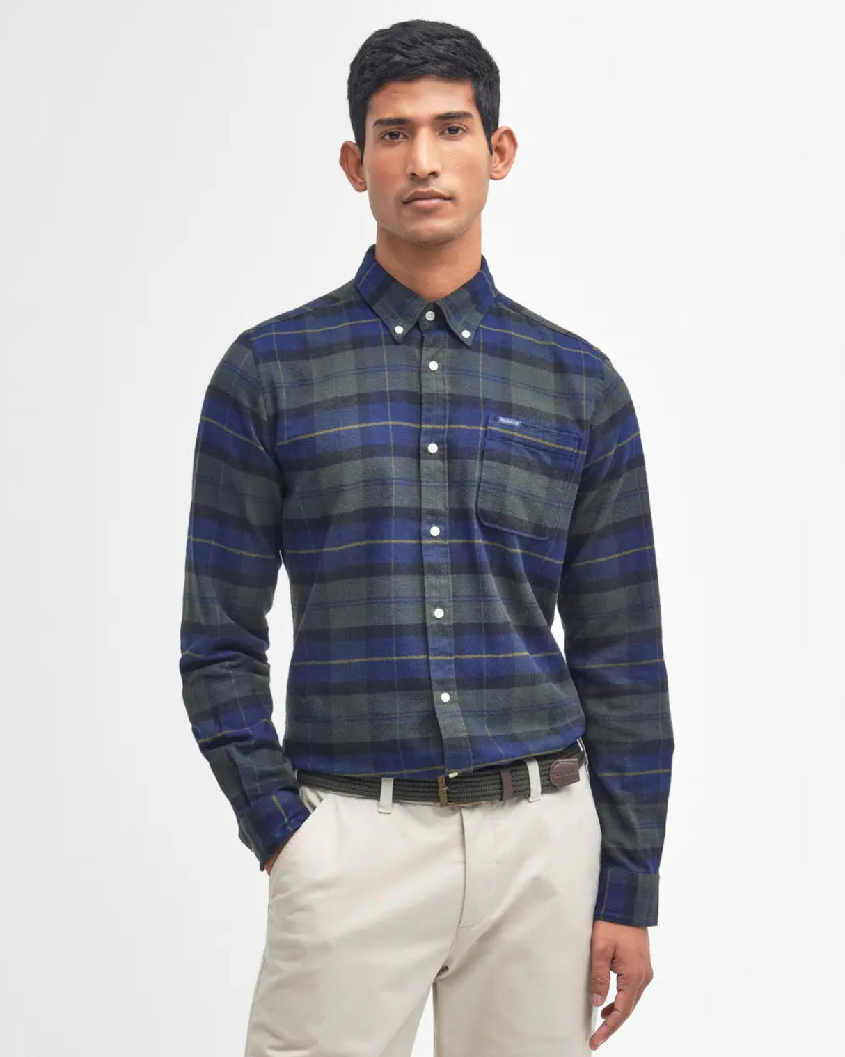 Barbour Kyeloch Tailored Fit - Herreskjorte - Olive Night