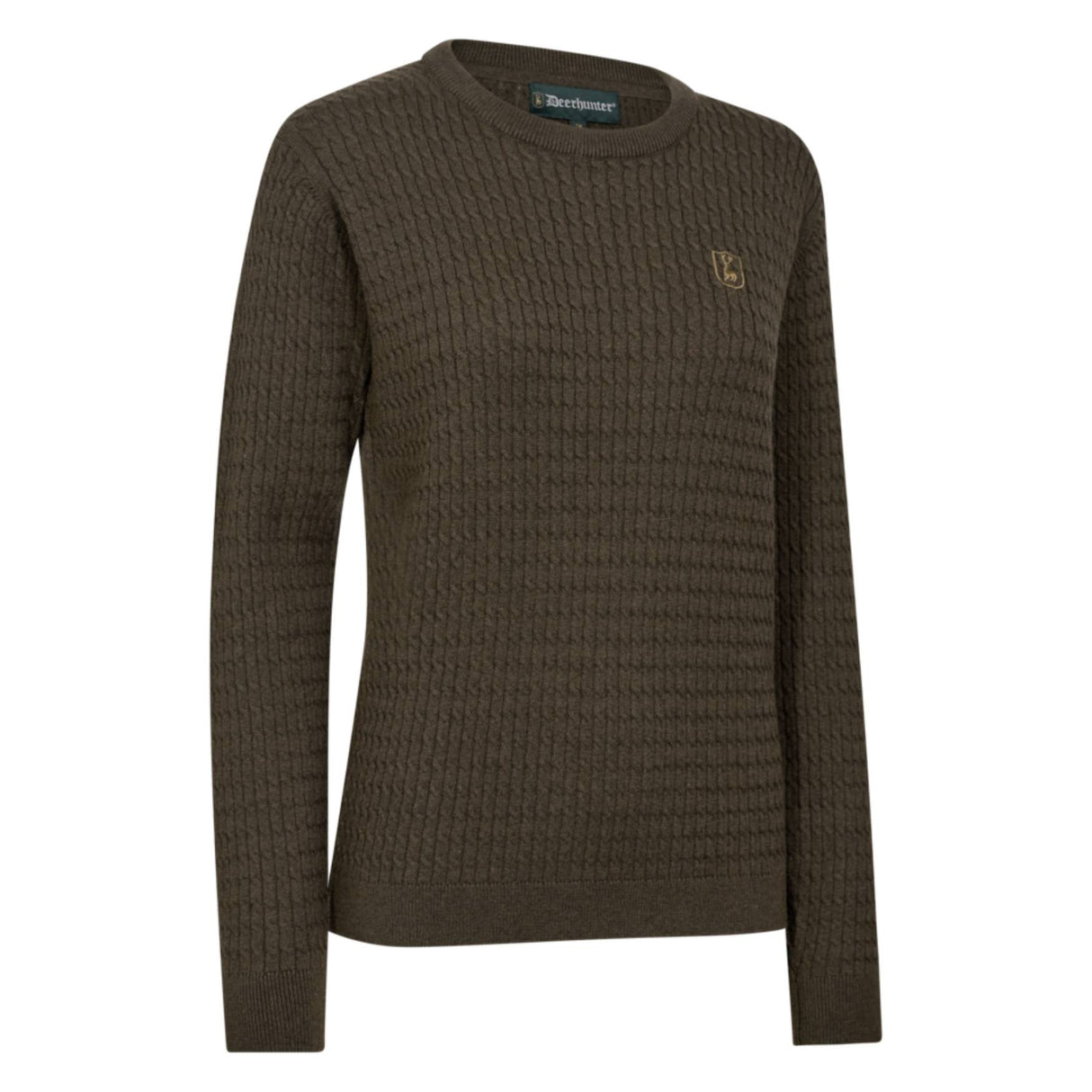 Deerhunter Lady Harrington Kabelstrik - Dame - Brown Melange