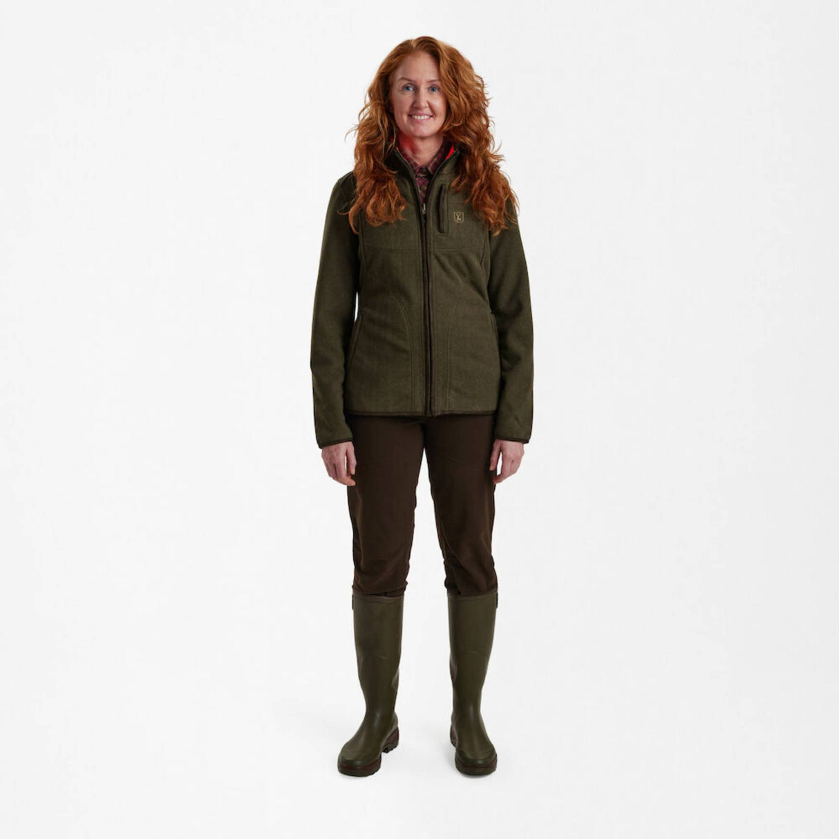 Deerhunter Lady Pam Bonded Fleecejakke - Dame - vendbar - Orange