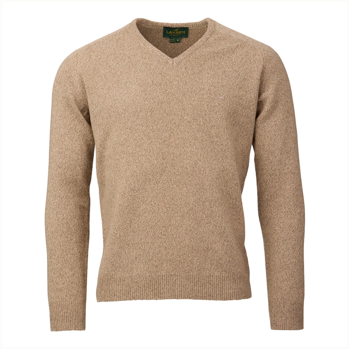 Laksen Trent V-Neck Strik - Herre - Camel