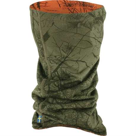Fjällräven Lappland Neck Gaiter - Halsedisse - Green Camo-Orange Multi Camo - One size