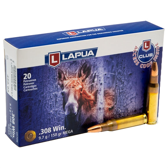 Lapua Mega Riffelpatroner - Kal. 308 Win.
