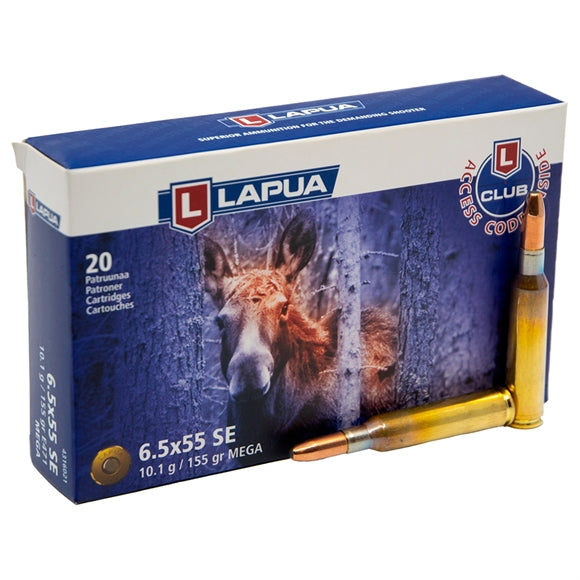Lapua Mega Riffelpatroner - Kal. 6,5x55