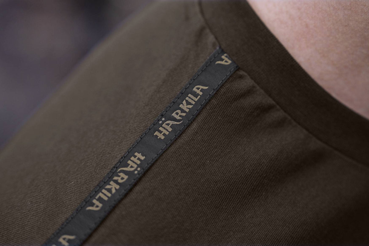 Härkila Logo Brand T-Shirt Herre - Shadow Brown/Tarmac