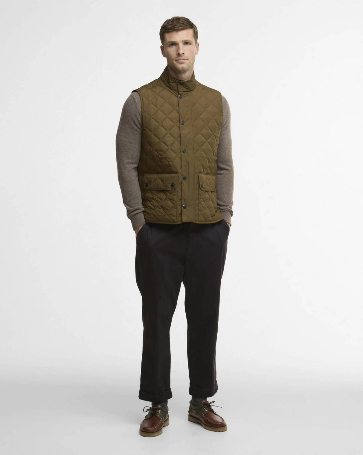Barbour Lowerdale Quilted Vest - Herre - Beech