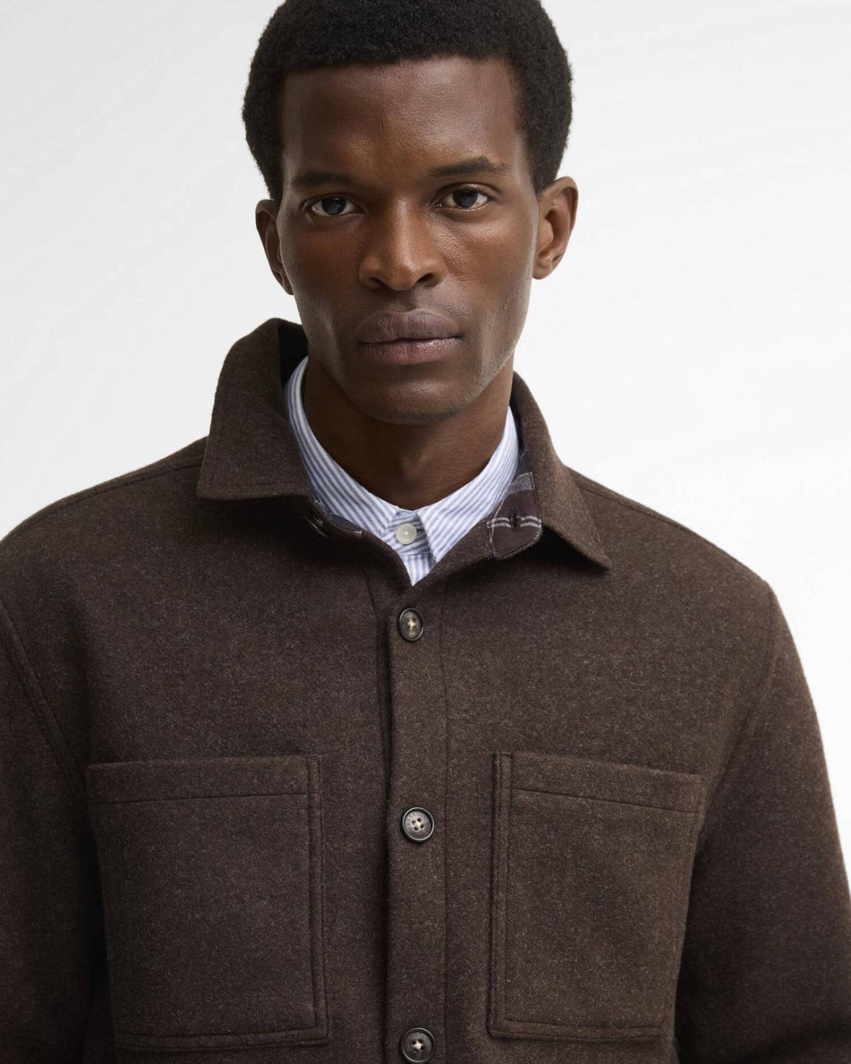 Barbour Marltown Tailored Overshirt - Herre - Dark Oak