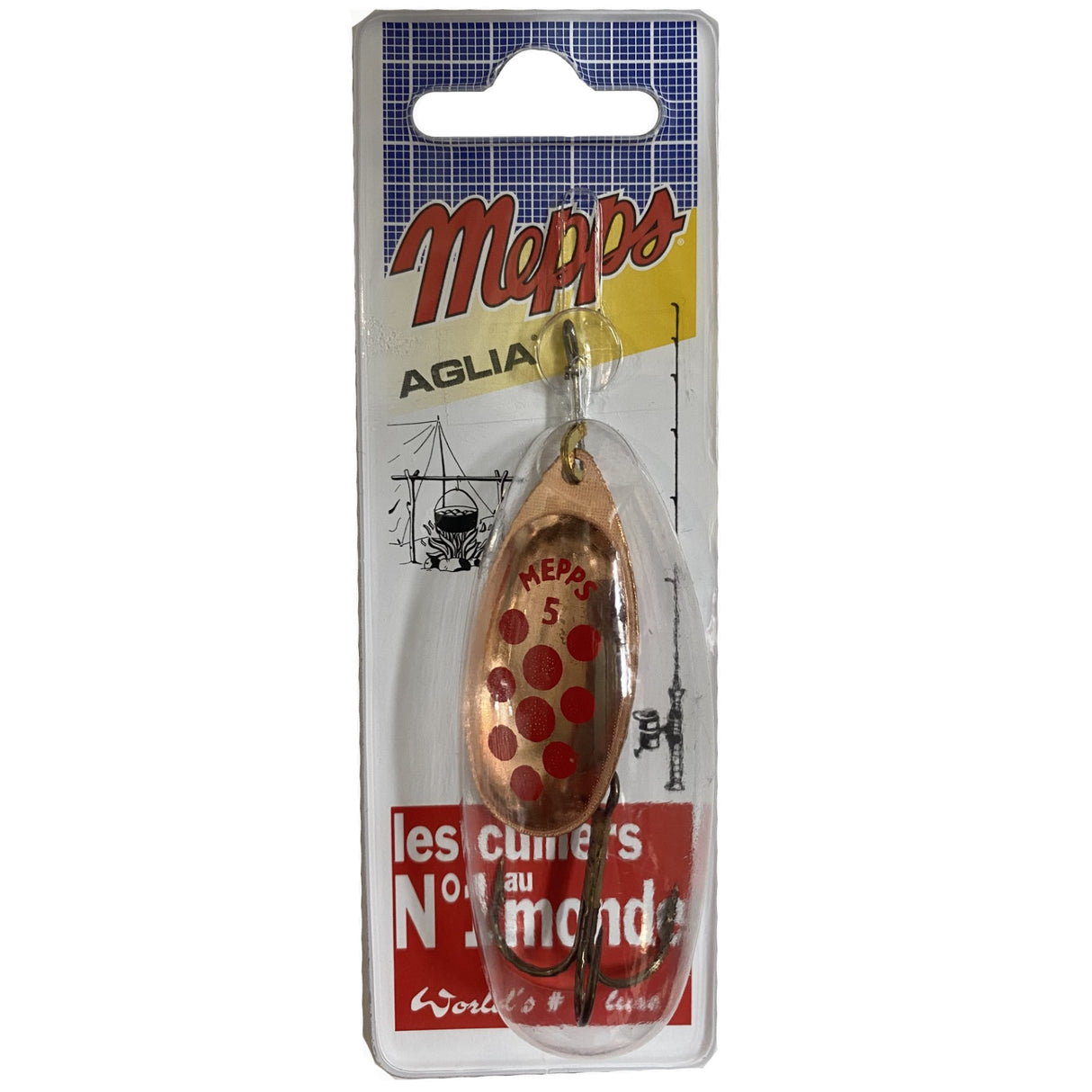 Mepps Aglia Decoree Spinner - Copper Red Dots