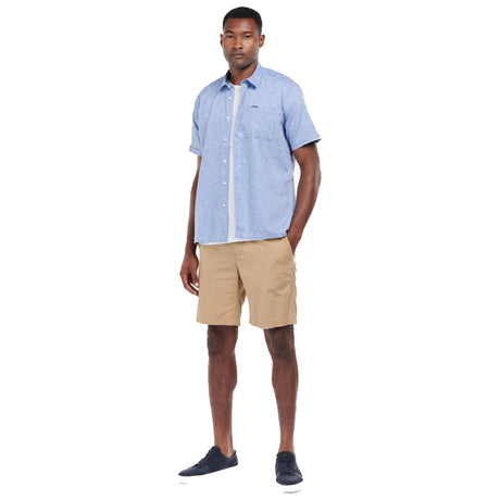 Barbour Nelson S/S Summer Shirt- Herreskjorte - Blå