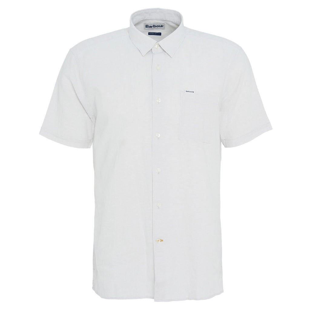 Barbour Nelson S/S Summer Shirt - Herreskjorte - Mist