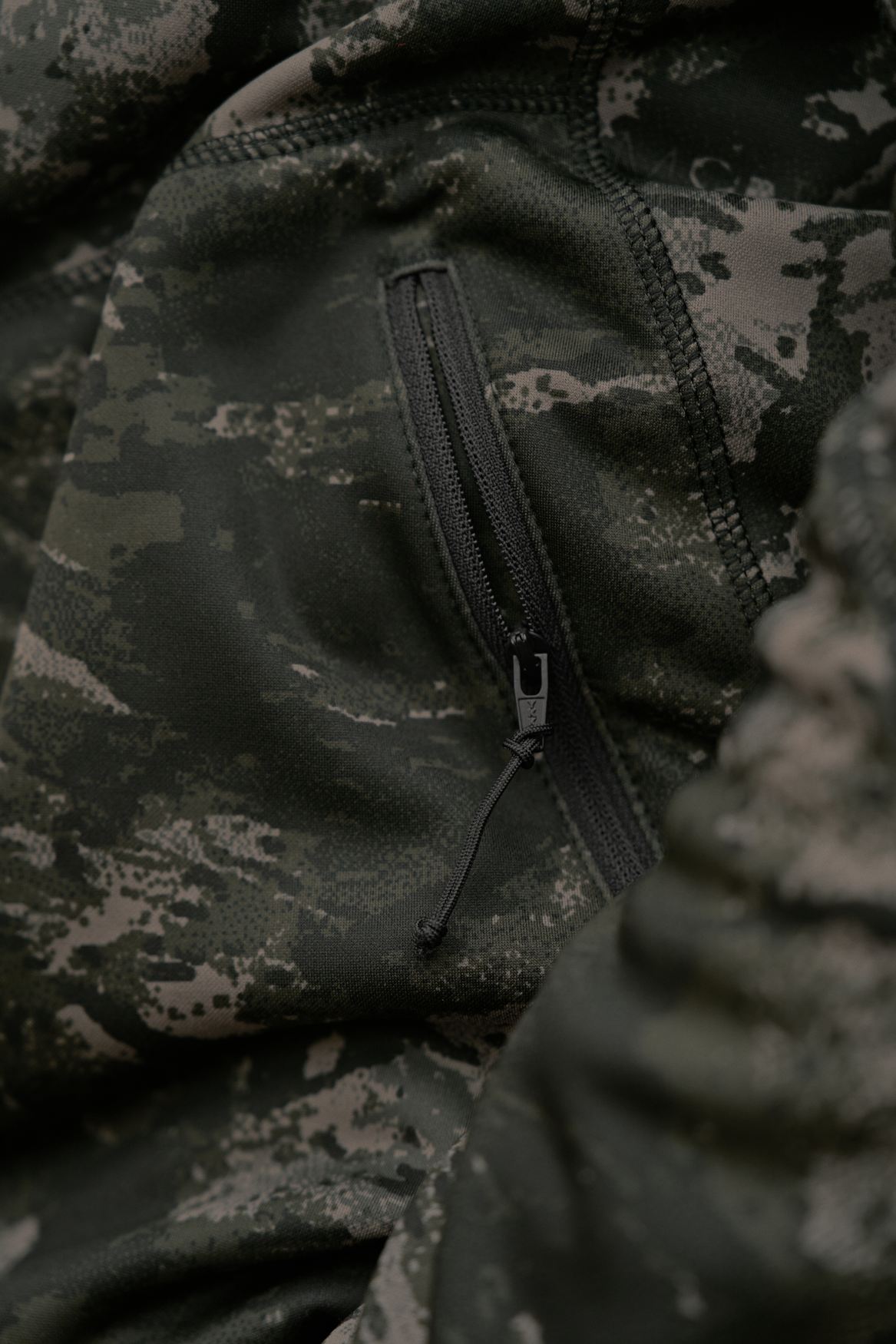 Härkila NOCTYX Camo Full Zip Fleece - Herre - Axis MSP Black