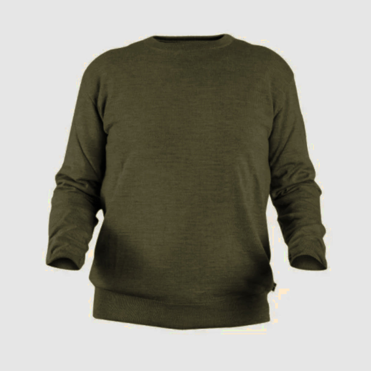 Nordhunt Asbjørn O-neck Strik - Olive Melagne