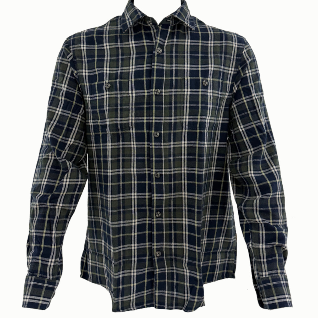 Nordhunt Montana Flannelskjorte - Herre - Olive/Navy Check