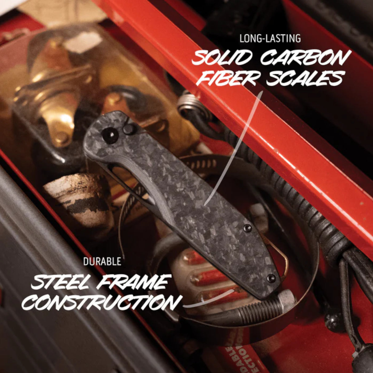 Outdoor Edge Kaytan Foldekniv - Solid Carbon