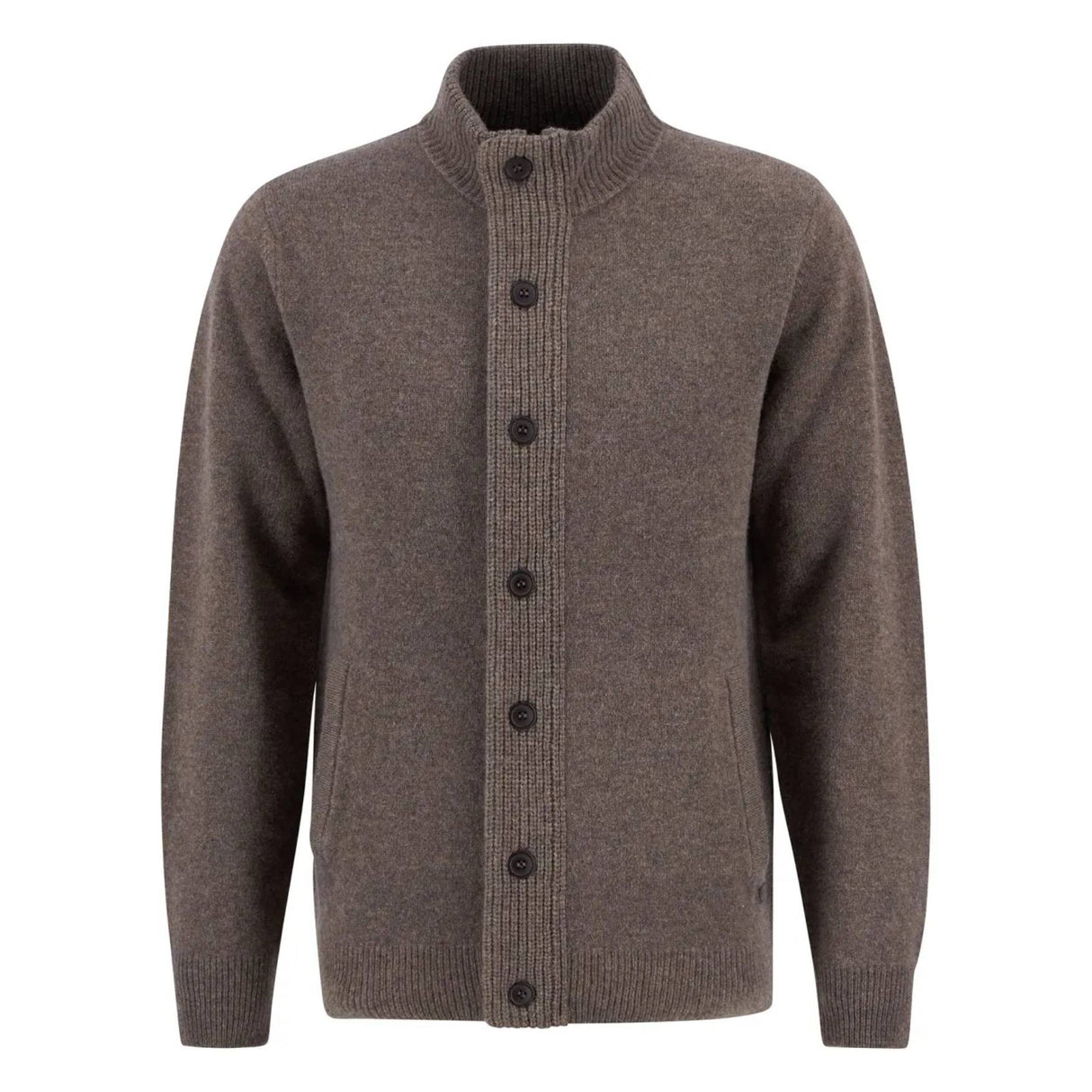 Barbour Essential Patch Zip Thru Strik - Herre - Dark Stone