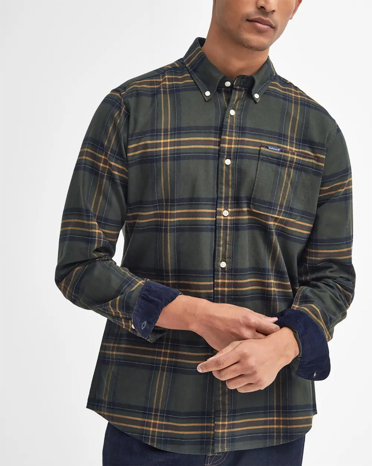 Barbour Portdown Tailored Checked Shirt - Herre - Olive