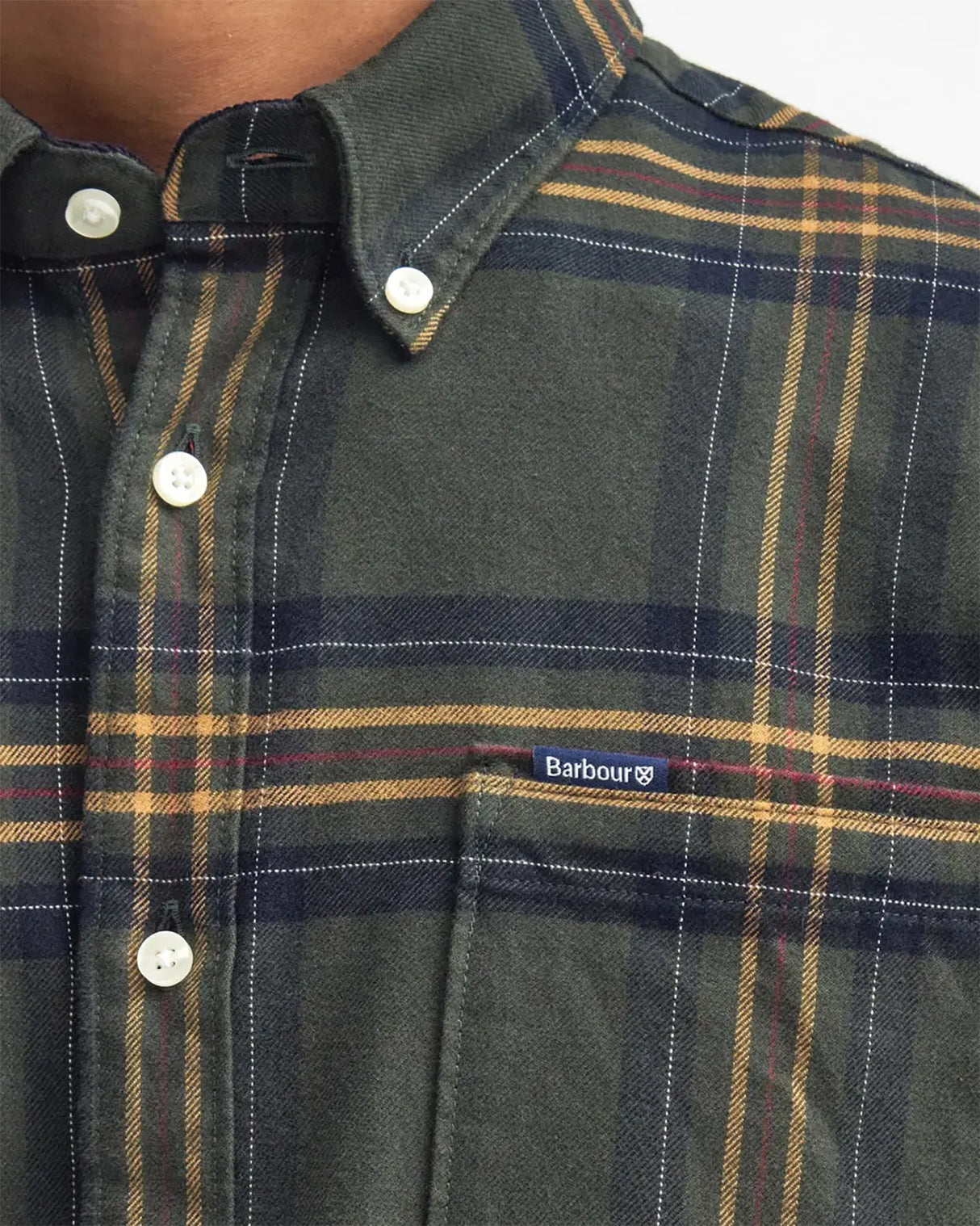 Barbour Portdown Tailored Checked Shirt - Herre - Olive