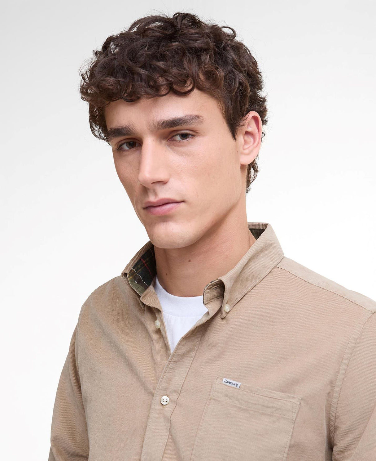 Barbour Ramsey Tailored Shirt - Herreskjorte - Washed Stone