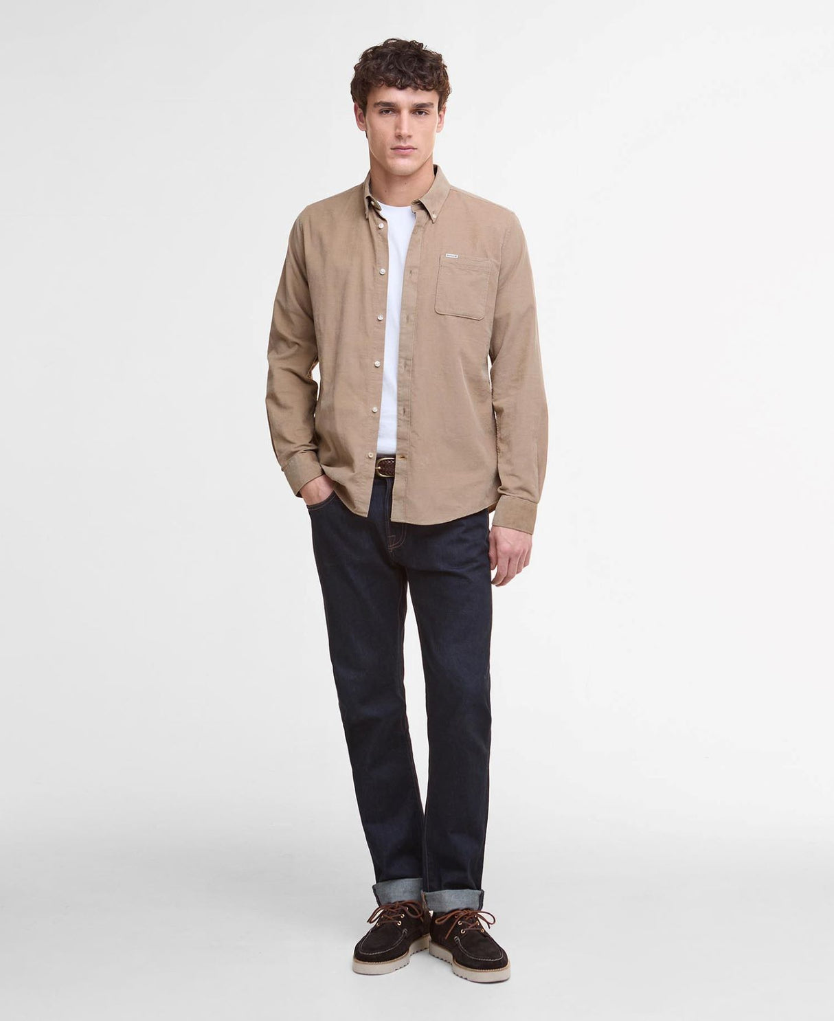 Barbour Ramsey Tailored Shirt - Herreskjorte - Washed Stone