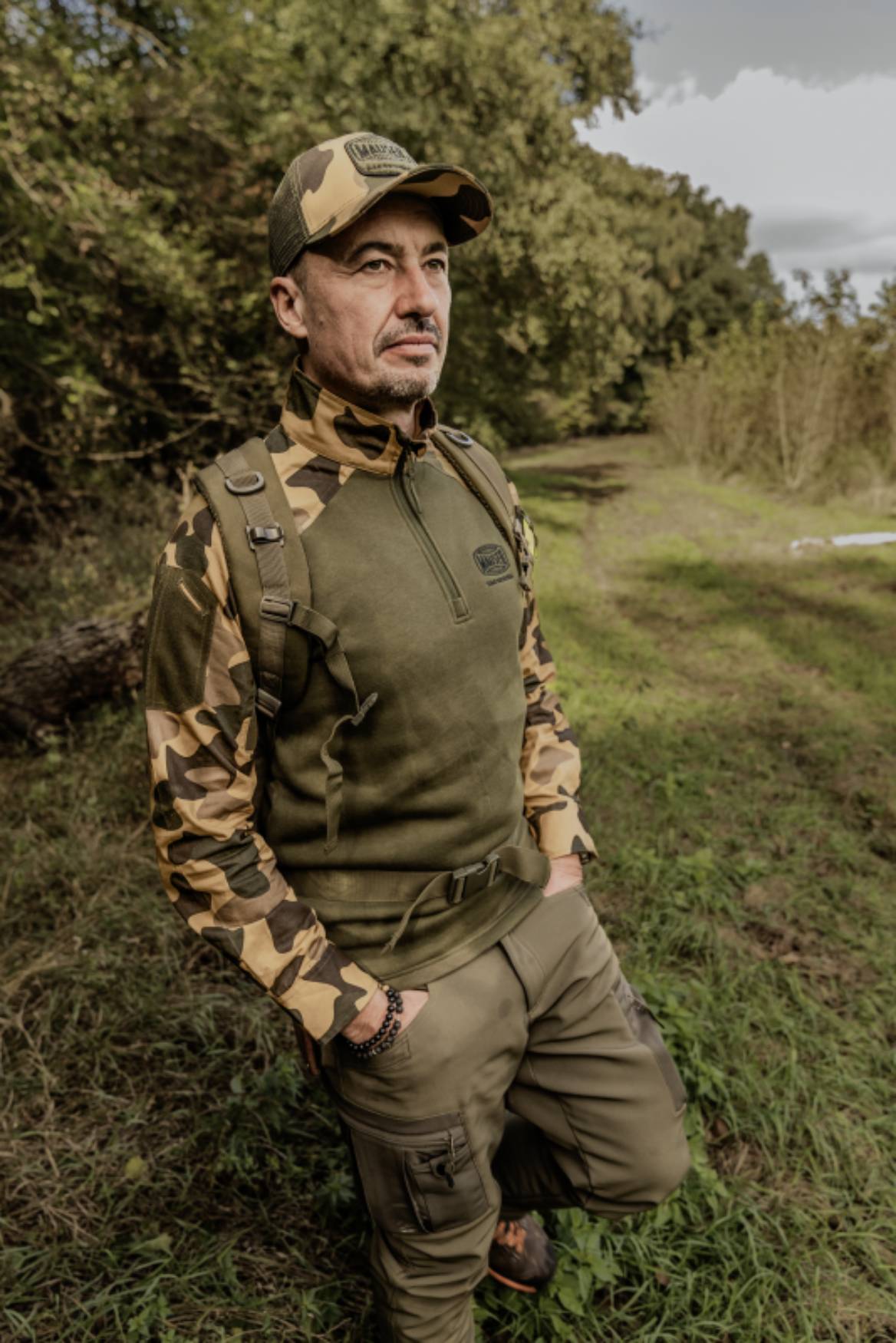 Mauser Range Sweater Pullover - Herre - Dull Olive/Mauser Camo