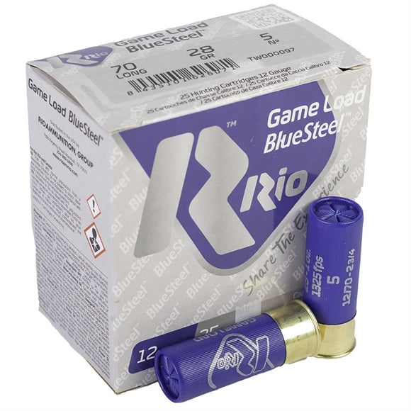 Rio Game Load BlueSteel Jagtpatroner - Kal. 12/70