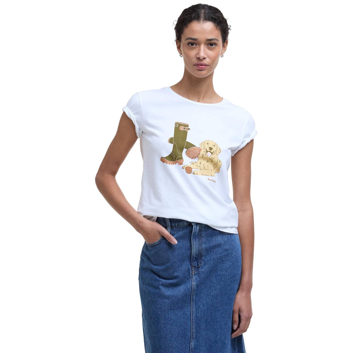 Barbour Rowen T-shirt - Dame  - Hvid