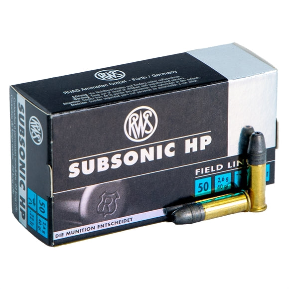 RWS Subsonic HP Field Line Salonpatroner - Kal. 22 LR