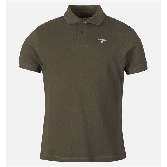 Barbour Sports Polo - Herre T-shirt - Dark Olive
