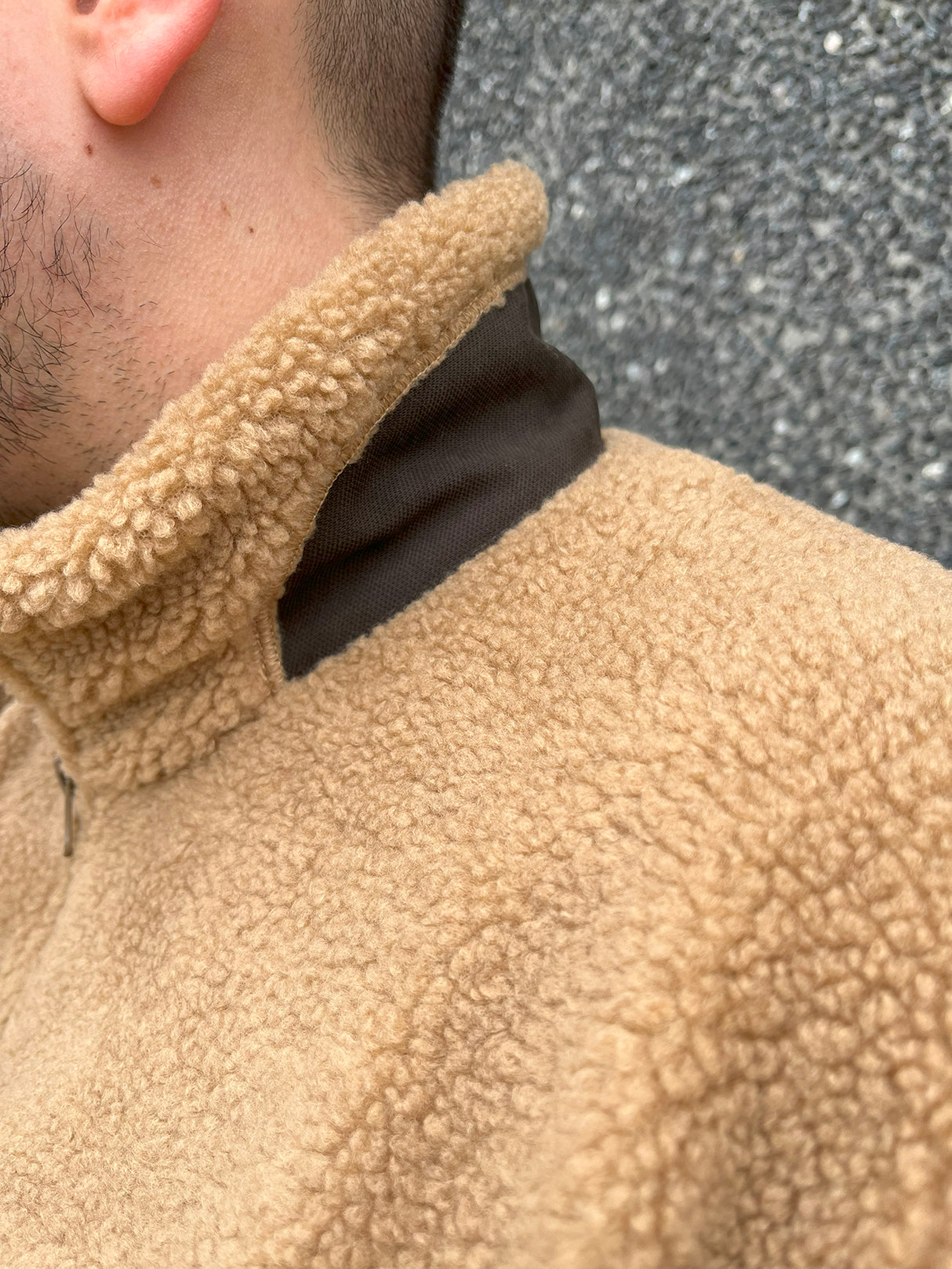 Laksen Teddy Fleece Jakke - Herre - Camel