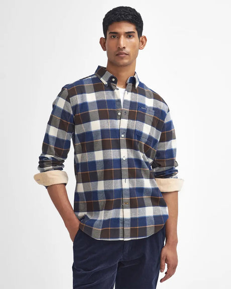 Barbour Valley Tailored Shirt - Herreskjorte - Ecru