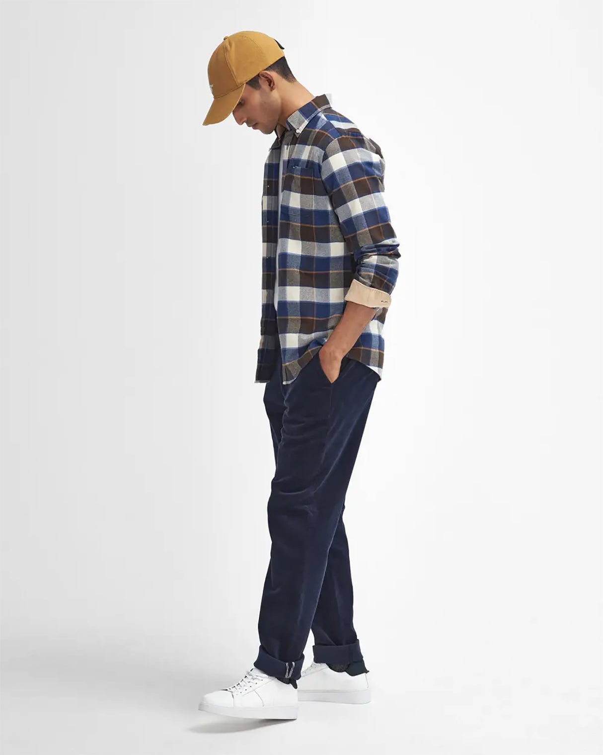 Barbour Valley Tailored Shirt - Herreskjorte - Ecru