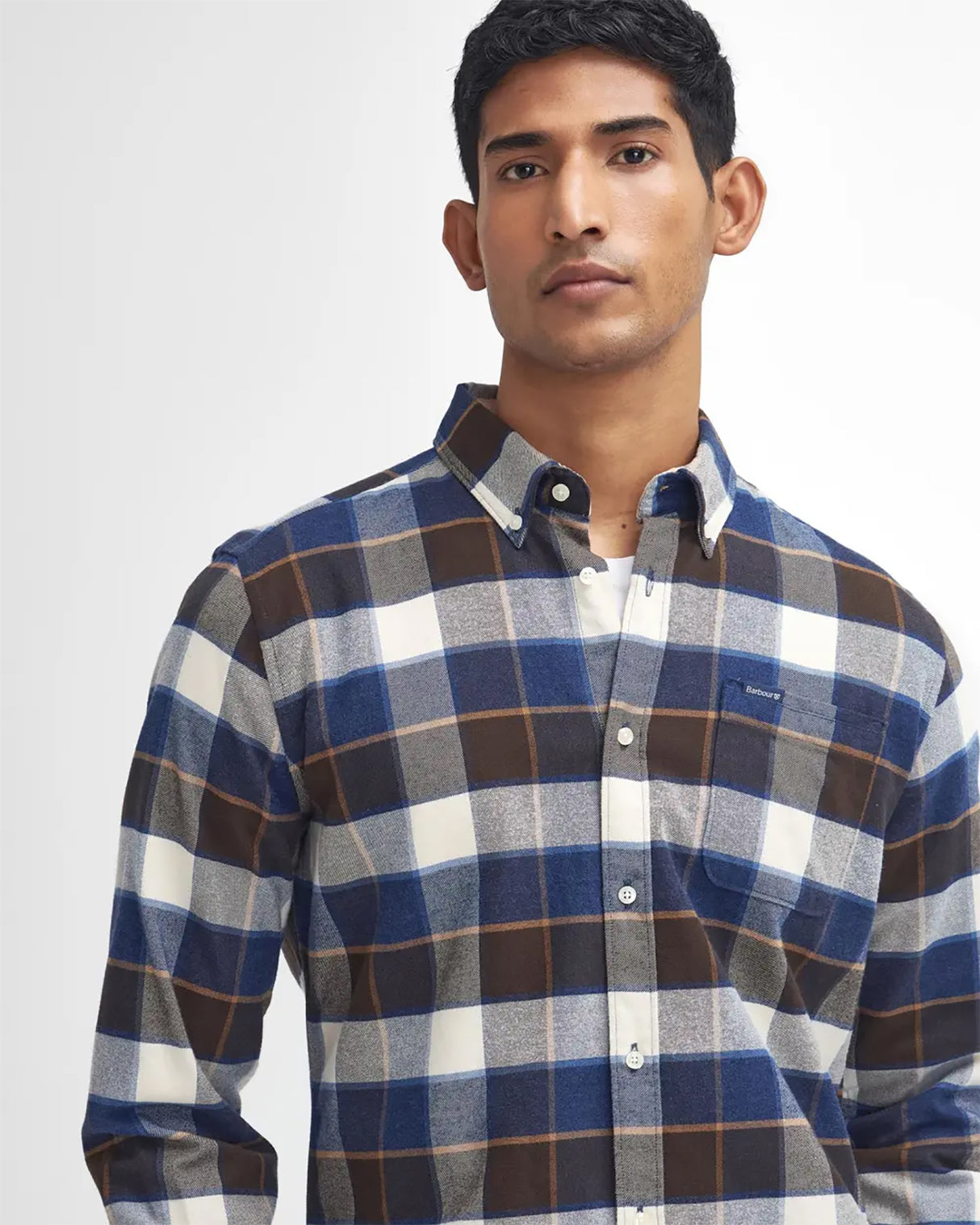 Barbour Valley Tailored Shirt - Herreskjorte - Ecru