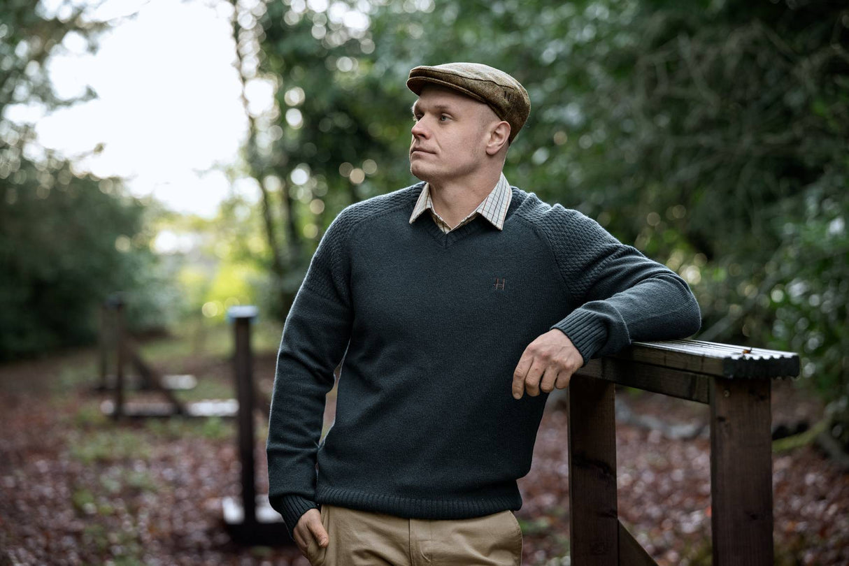 Härkila Vincent Merino V-neck Pullover Herre - Dark Navy