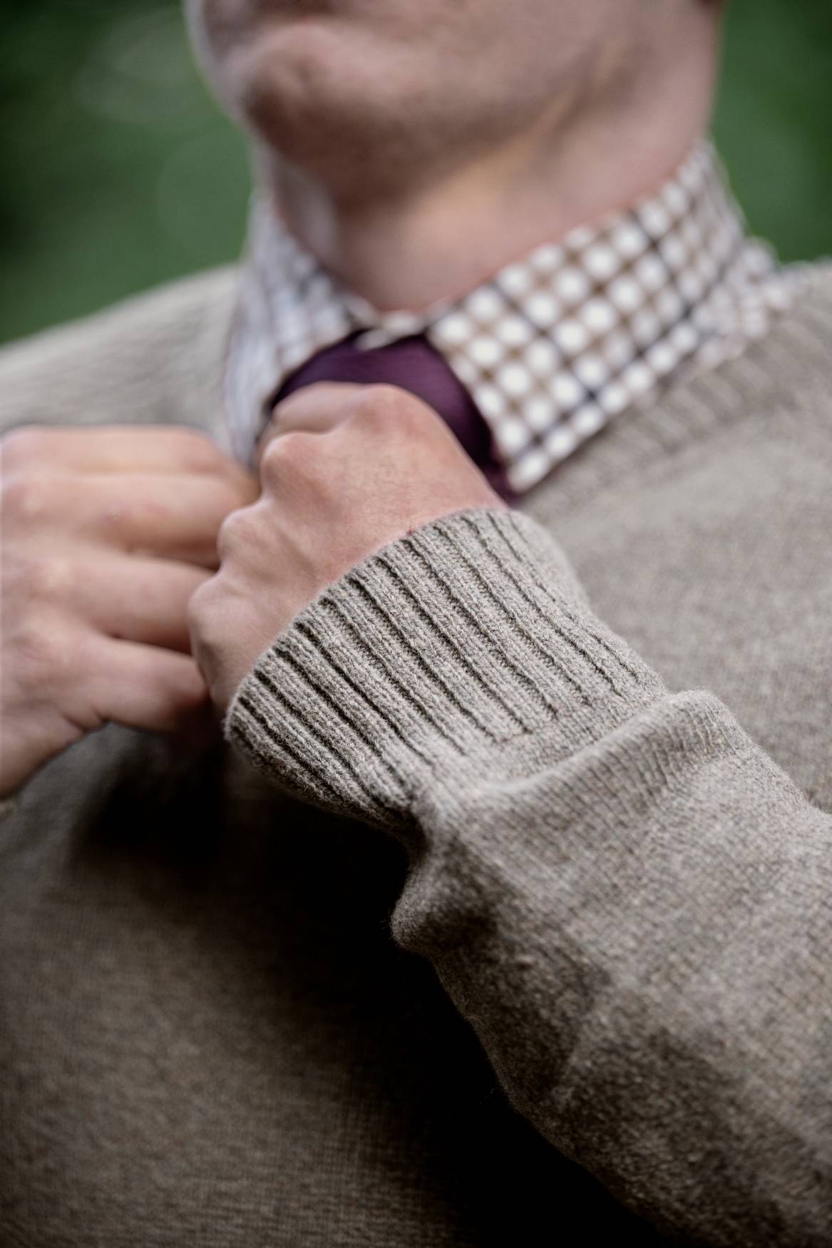 Härkila Vincent Merino V-Neck Pullover Herre - Dark Sand