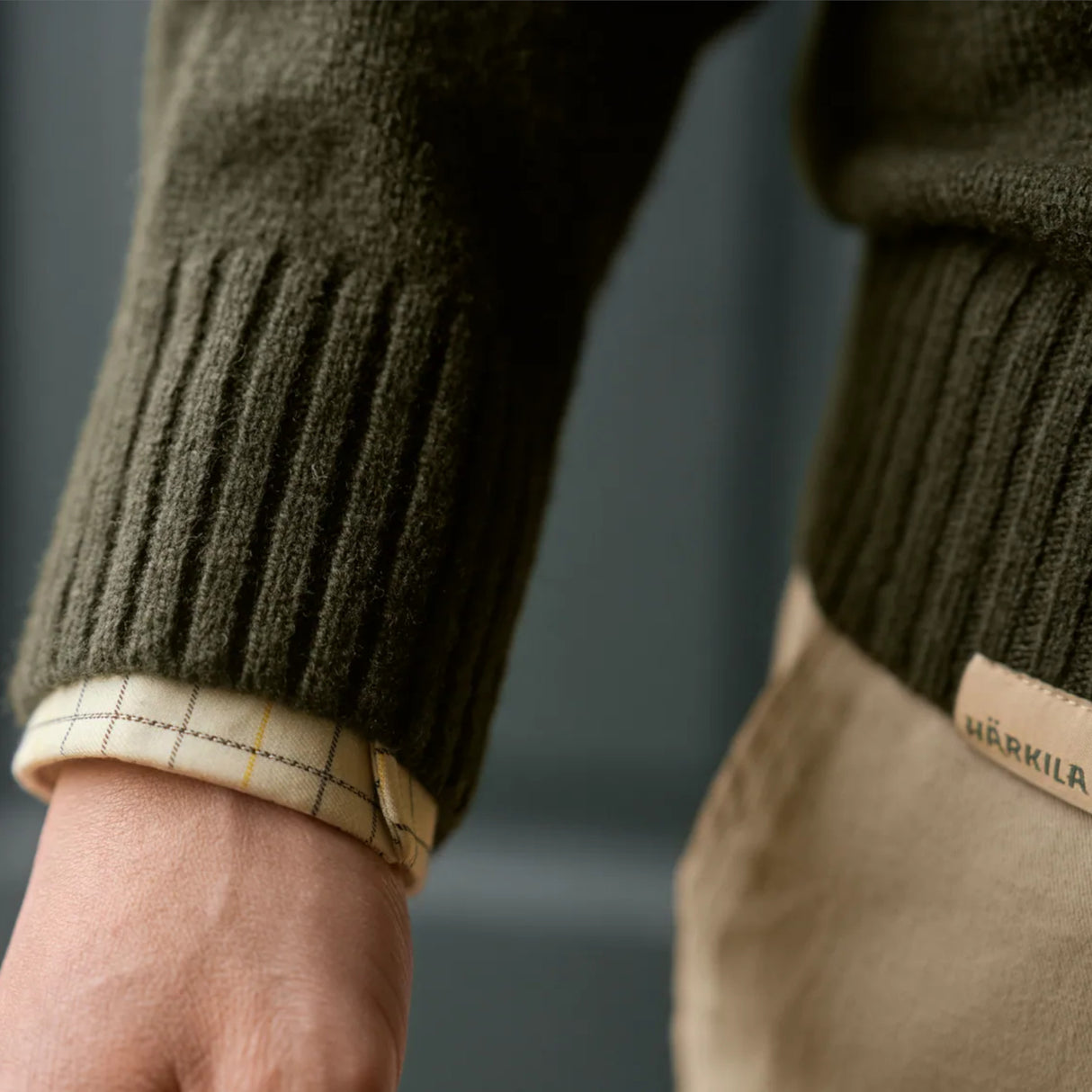 Härkila Vincent Merino V-Neck Pullover - Herre - Rosin