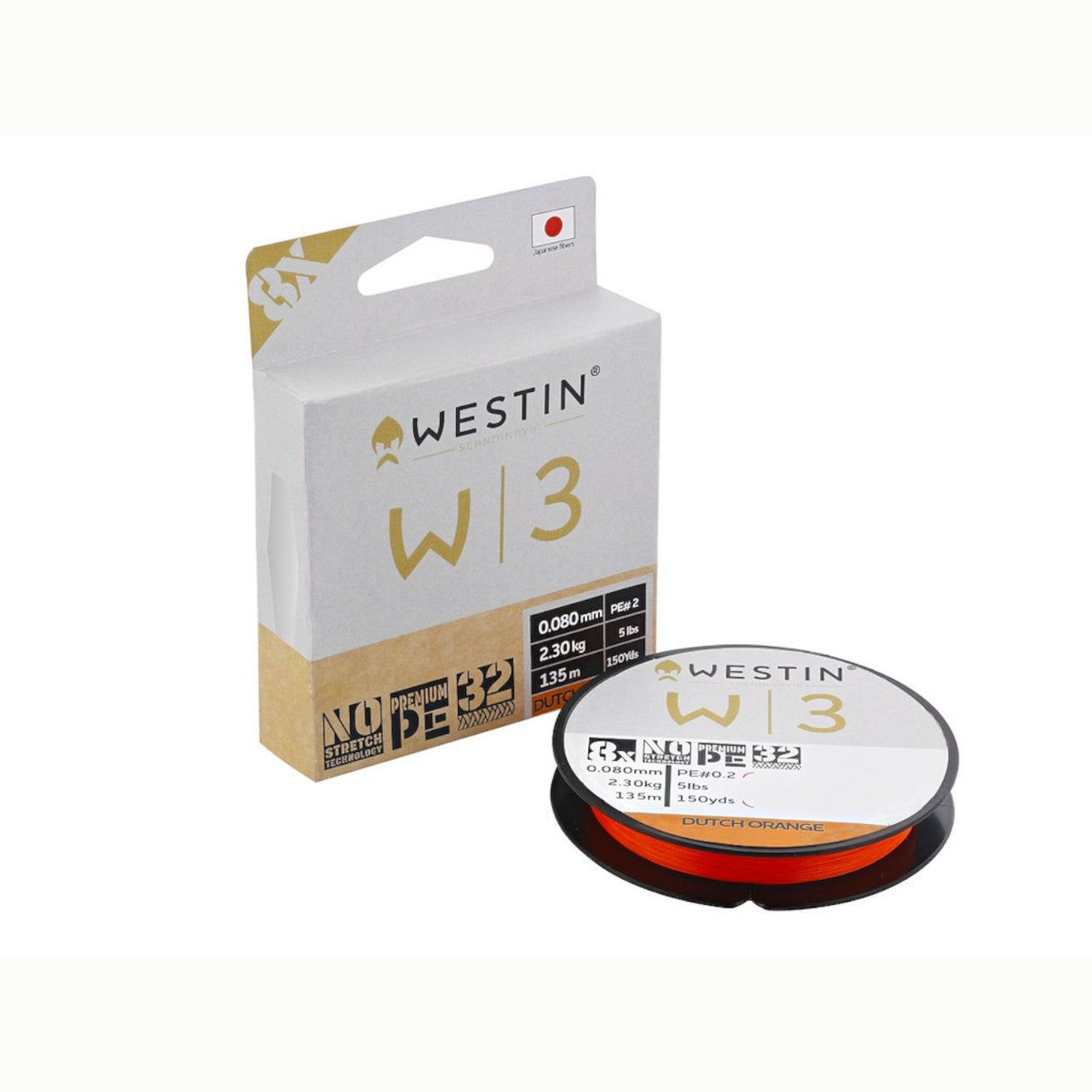 Westin W3 8-braid Fletline - Dutch Orange