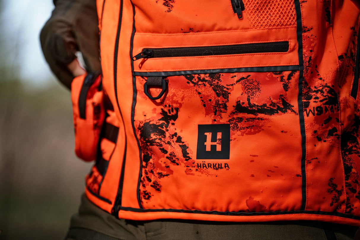 Härkila Wildboar Pro Blaze Camo Waistcoat Herre - AXIS MSP®CE Orange