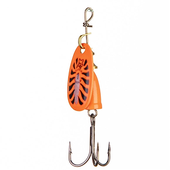 Rapala Blue Fox Vibrax Fluorescent Spinner - Orange Crawdad