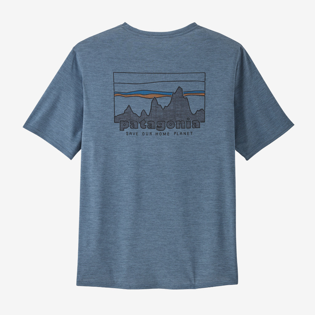 Patagonia Men's Capilene® Cool Daily Graphic Shirt - '73 Skyline: Utility Blue X-Dye