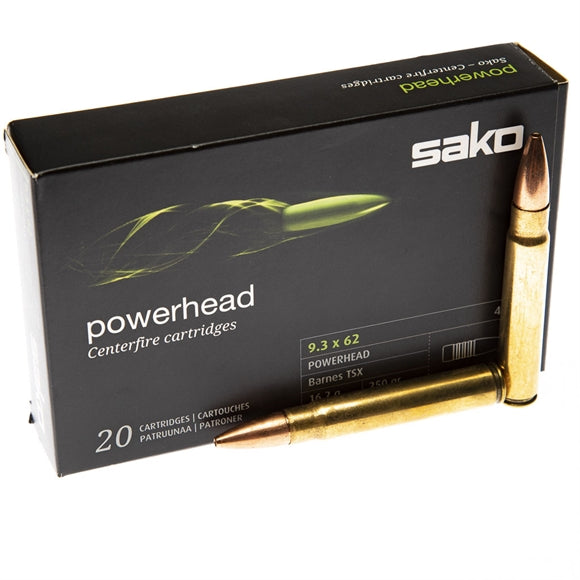 Sako Powerhead Riffelpatroner - Kal. 9.3x62