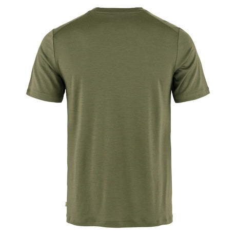 Fjällräven Abisko Wool Logo SS M T-Shirt - Herre - Laurel Green